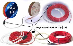 Нагревательные кабели и соединительные муфты нагревательных кабелей